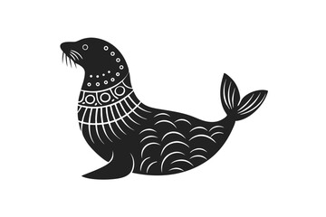 Sea Lion icon silhouette vector illustration