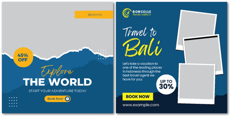 World Exploration Adventure Offers: Travel Agency Social Media Templates