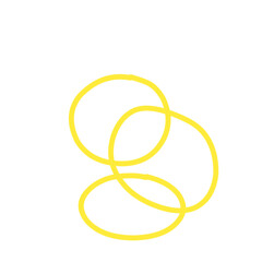 yellow rubber bracelet vector