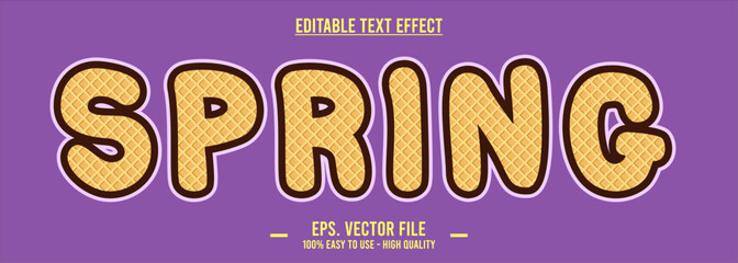Spring Editable Text Effect, Vector EPS Collection, Modern and Playful Spring Text Styles