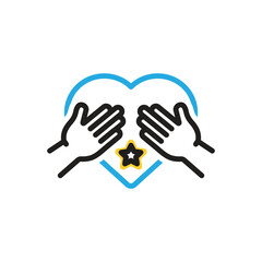 Multi color icon  for honest