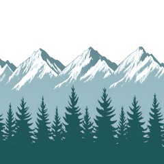 Fototapeta premium vector mountain illustration