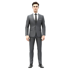 Professional Businessman in Gray Suit - Corporate Attire, Men's Fashion & Career Growth
