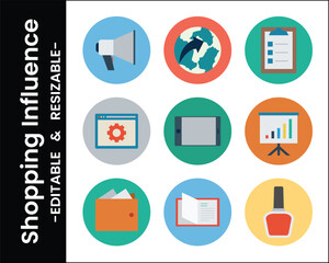 Modern Icon Set For Marketing And Business With Bullhorn Globe Checklist And More