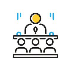 Multi color icon for senate