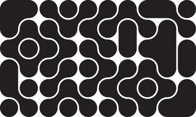 abstract composition of bold circles connected to each other. Liquid shapes background
