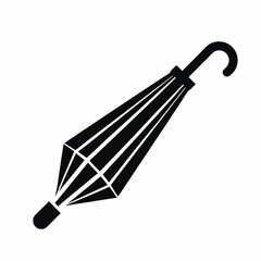 Closed Umbrella silhouette vector illustration
