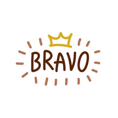 Bravo Typography Design for Rewarding Success and Celebrating Big Accomplishments