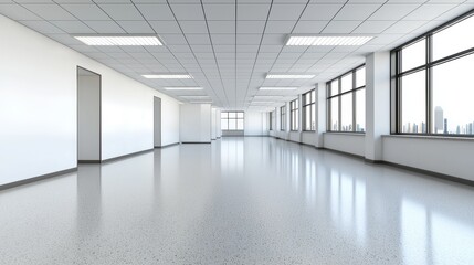 Modern Open Office Interior with Sleek Decor