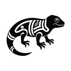 chameleon vector silhouette illustration 