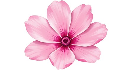 Delicate Pink Blossom: A Digital Painting in Soft Hues