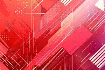 vector gradient abstract red background with geometric elements