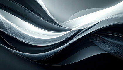 Abstract flowing curves with ethereal light and shadow create a modern, dynamic design
