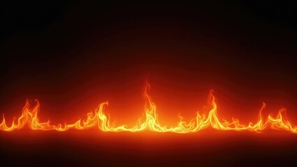 Fiery inferno blazing across darkness
