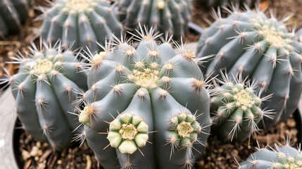 Obraz premium Ferocactus Glaucescens or glaucous barrel cactus in Zurich in Switzerland