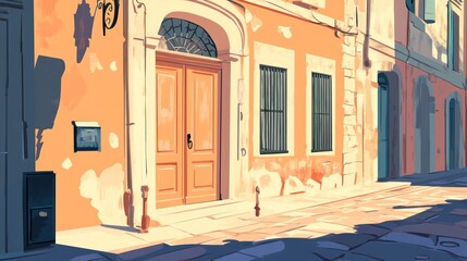 Fototapeta premium Sunny Mediterranean Alleyway