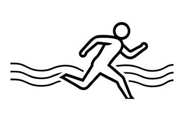 Relay Race silhouette vector illustration