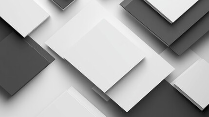 Abstract geometric shapes in grayscale