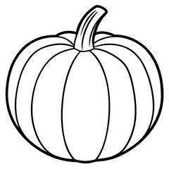 Pumpkin line art vector