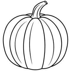 Pumpkin line art vector