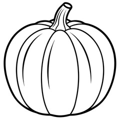 Pumpkin line art vector