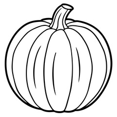 Pumpkin line art vector