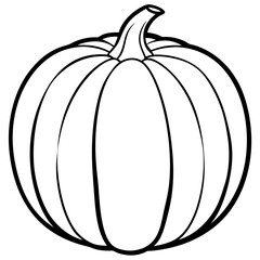 Pumpkin line art vector