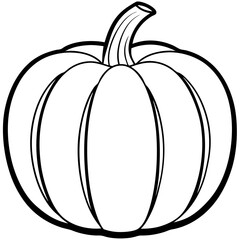 Pumpkin line art vector