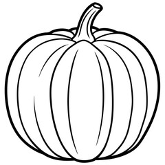Pumpkin line art vector