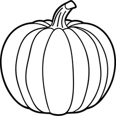 Pumpkin line art vector