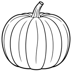 Pumpkin line art vector