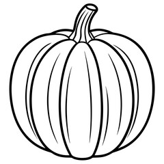 Pumpkin line art vector