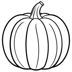 Pumpkin line art vector
