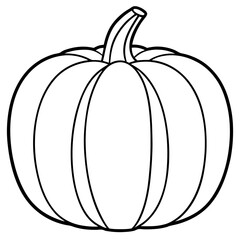 Pumpkin line art vector