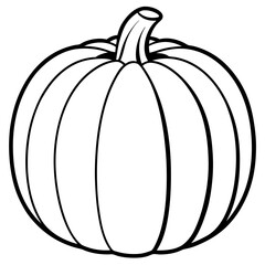 Pumpkin line art vector