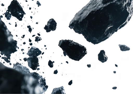 Asteroid Field in Space