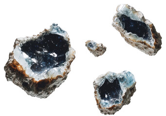 Collection of Raw Black Opal Stones