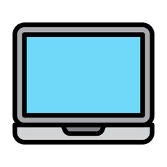 Laptop Vector Filled Icon Design