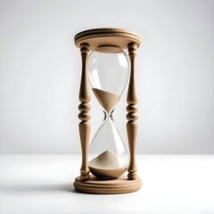 "Isolated Sand Glass and Hourglass on White Background &ndash; High-Resolution Image for Time Concept, Decor, or Antique Design Use"
