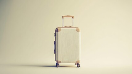 Stylish, neutral-toned suitcase