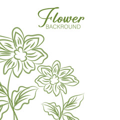 Obraz premium Abstract floral vector illustration with a green blossom pattern, a beautiful spring nature design element