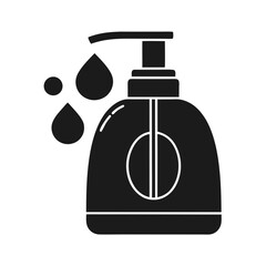 Hand Sanitizer icon silhouette vector illustration