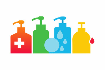 Hand Sanitizer silhouette vector illustration