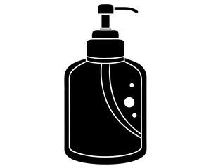 Hand Sanitizer silhouette vector illustration