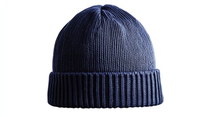 Navy blue knitted beanie