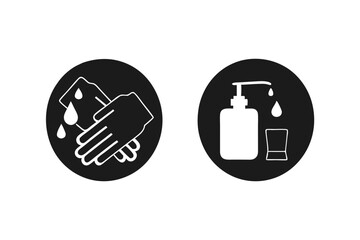 Hand Sanitizer icon silhouette vector illustration