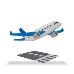 vector illustration of a plane
