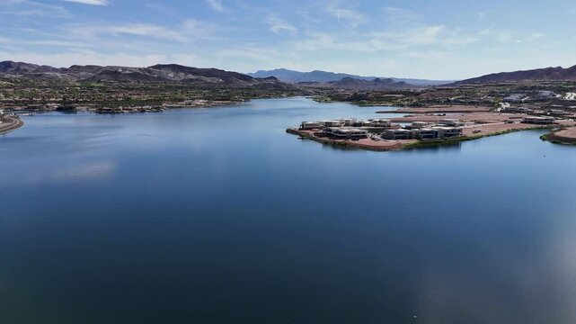 Lake Las Vegas Drone Video Aerial Nevada 