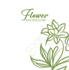 Abstract floral design with green leaves showcases a beautiful spring pattern of nature's blossoms