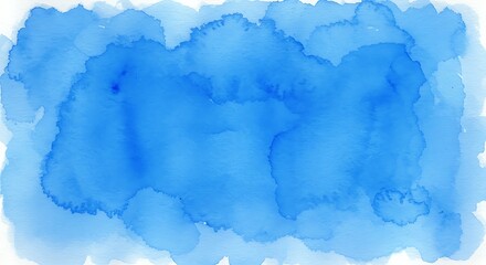 Obraz premium Serene Azure Watercolor Wash: Abstract Blue Painting Texture